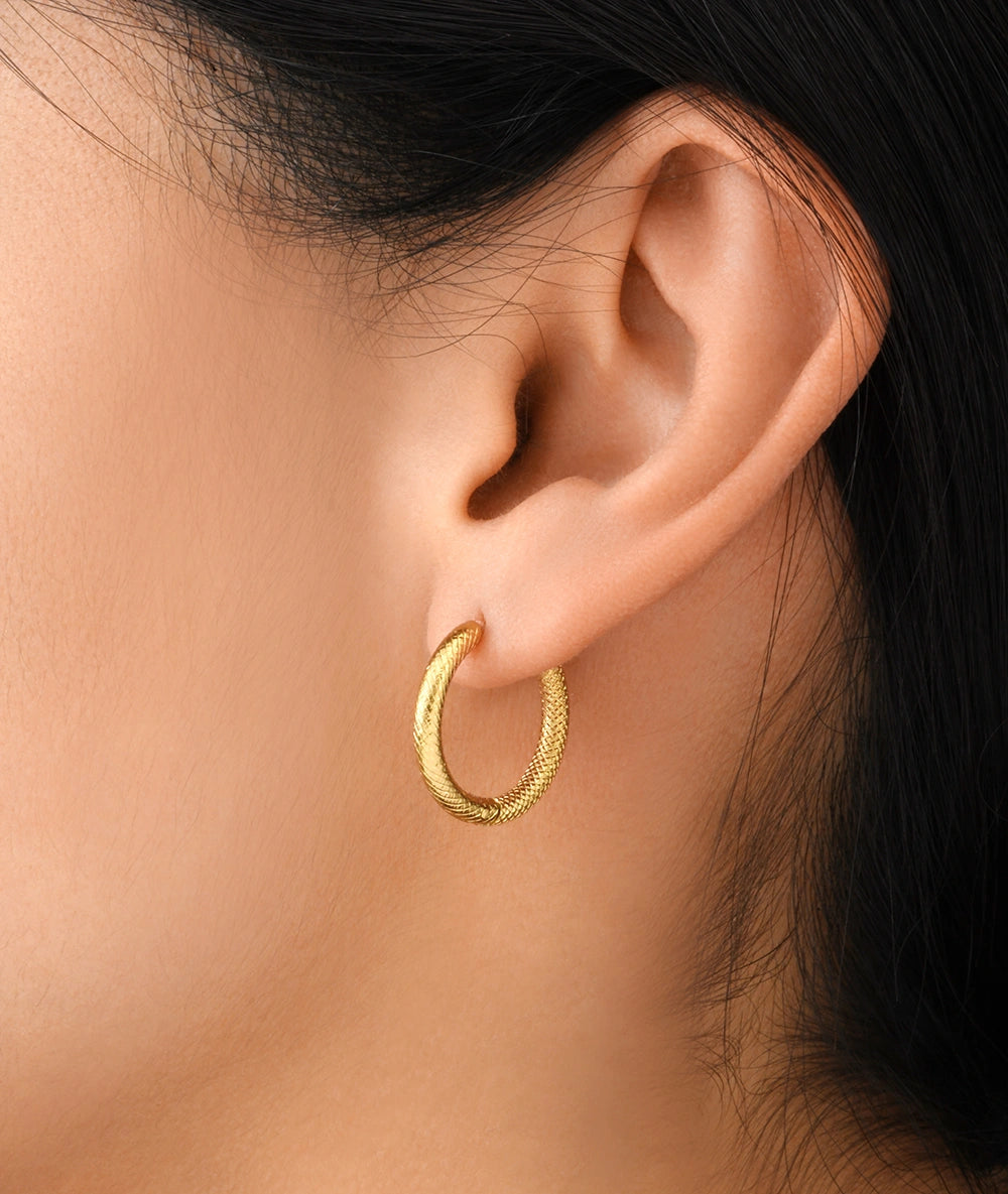 Boucle d'oreille créole dorée PARKER G XL