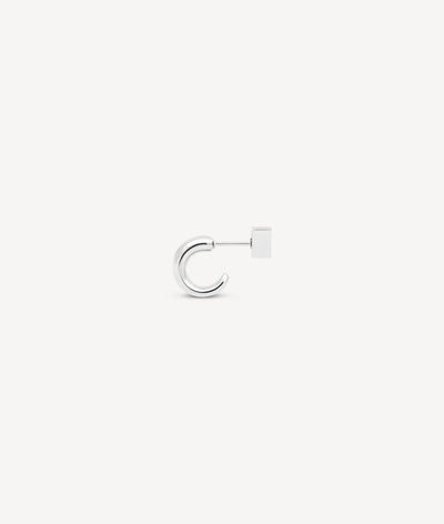 Boucle d'oreille créole argenté DAN S - YParis