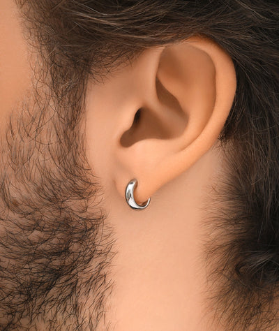 Boucle d'oreille créole argenté DAN S