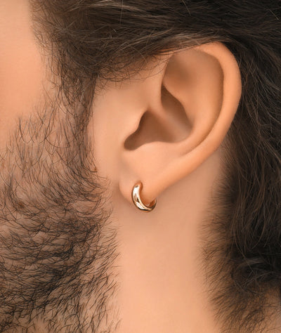 Boucle d'oreille créole or rose DAN RG