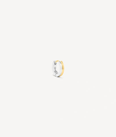 Boucle d'oreille créole bicolore Kyoto Bi