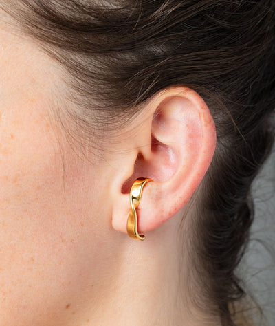 Boucle d'oreille torsade dorée Carter G