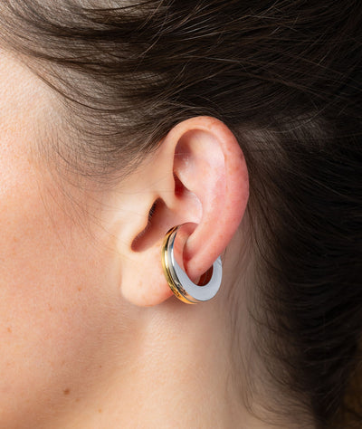 Ear cuff rond bicolore Chance Bi - YParis