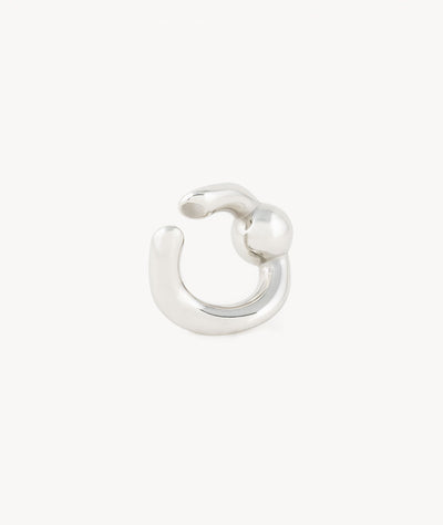 Ear cuff silver plated Curl S - YParis