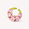 Ear cuff vert avec zircons roses DAHLIA Citrus