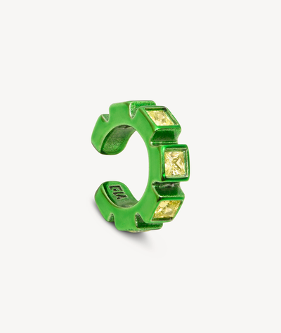 Loki S silver and zirconium ear cuff - YParis