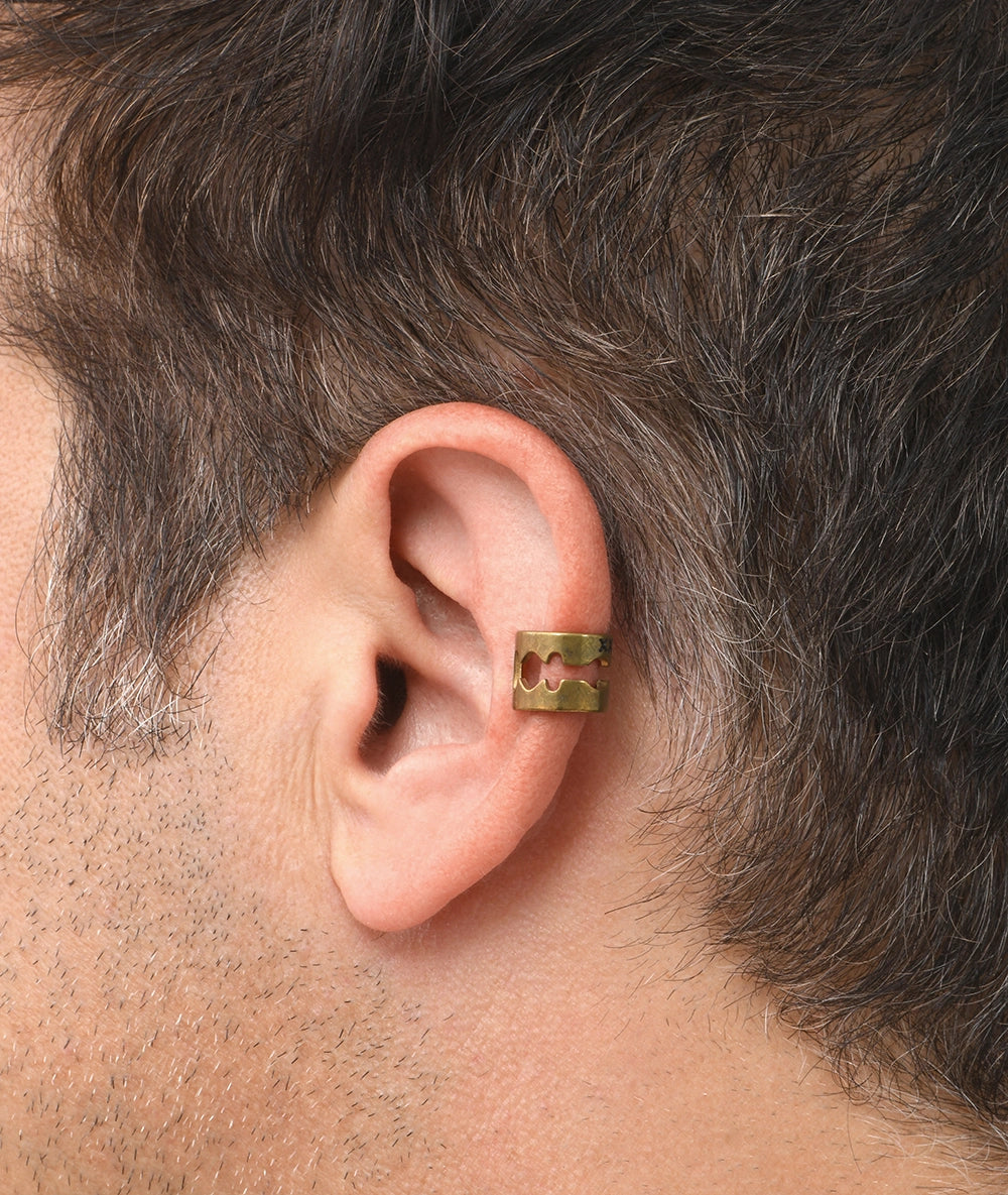 Ear cuff doré en forme de lame effet vintage SANJI VG