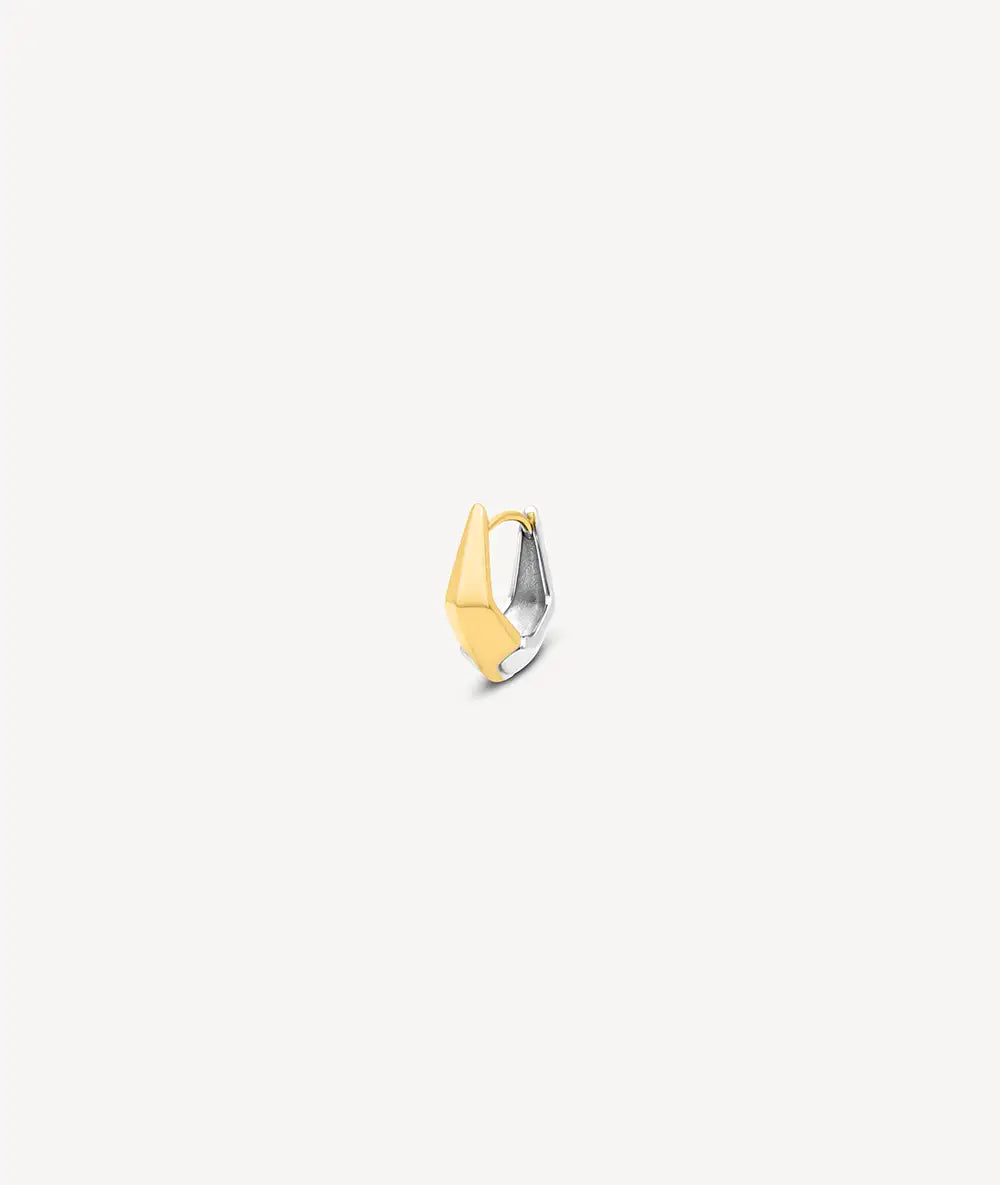 Boucle d'oreille créole géométrique bicolore OTO BI