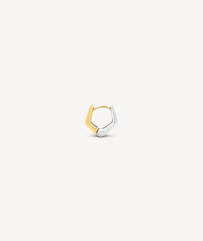 Boucle d'oreille créole géométrique bicolore OTO BI - YParis