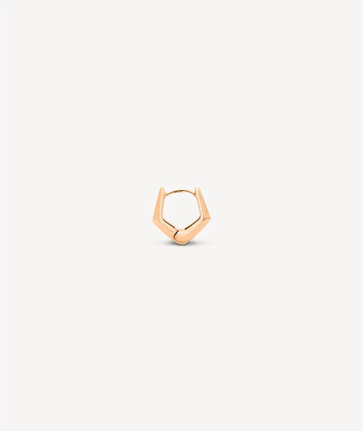 Boucle d'oreille créole géométrique or rose OTO RG - YParis