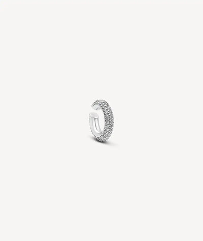 Ear cuff rond argenté avec zircons ALF S - YParis