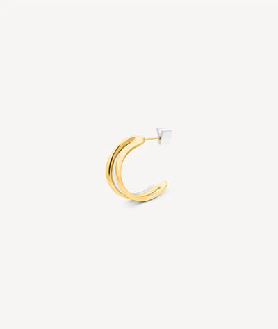 Boucle d'oreille créole bicolore ANJA L BI - YParis