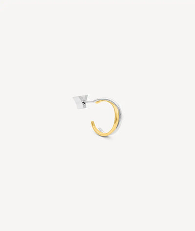 Boucle d'oreille créole bicolore ANJA S BI - YParis