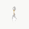 Boucle d'oreille bicolore pendante cristal chandelier Dione BI