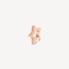 Ear cuff étoile or rose et zirconiums champagne et blancs ROKU POP RG 3,5mm
