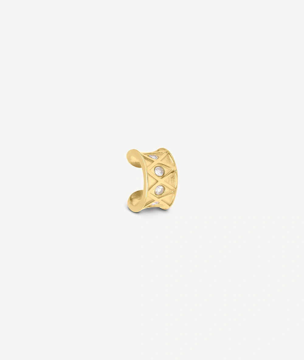 Ear cuff doré et zircons KURO S POP G