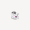 Ear cuff argenté et zircons roses et blancs  KURO L POP S