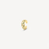 Ear cuff rond doré avec zircons verts et blancs RETSU POP G
