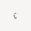 Ear cuff rond argenté avec zircons violets et citrus RETSU POP S