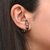 Ear cuff argenté et zirconiums oranges BANKA S