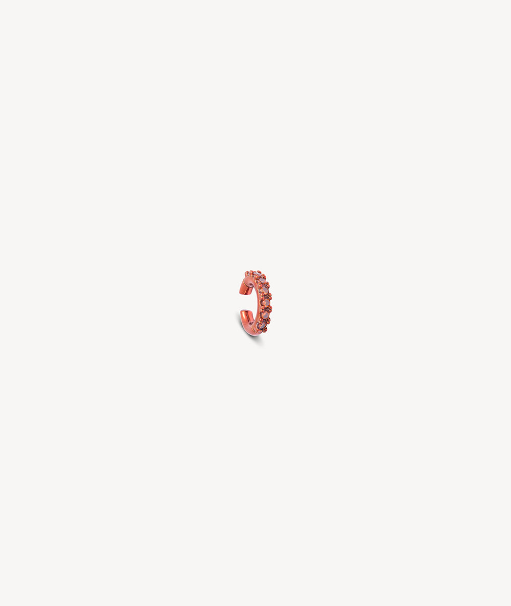 Ear cuff rond orange zircons oranges ABI S O