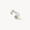 Ear cuff plat torsadé argenté June Xs S