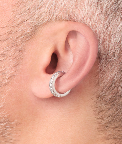 Kim G round gold and zircon ear cuff - YParis
