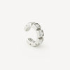 Ear cuff argenté et zirconiums Loki S