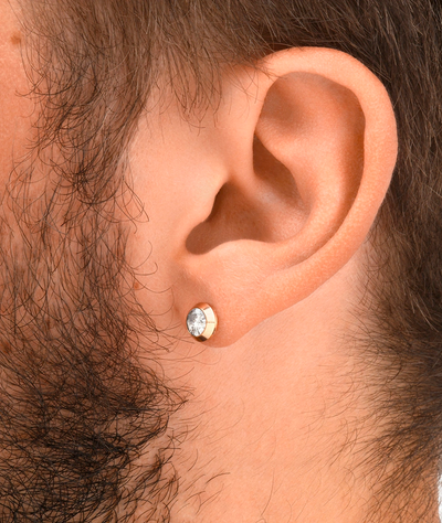 Triple gold ear cuff with zirconiums Ridley Star G - YParis