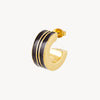 Boucle d'oreille créole épaisse bicolore Cute GB