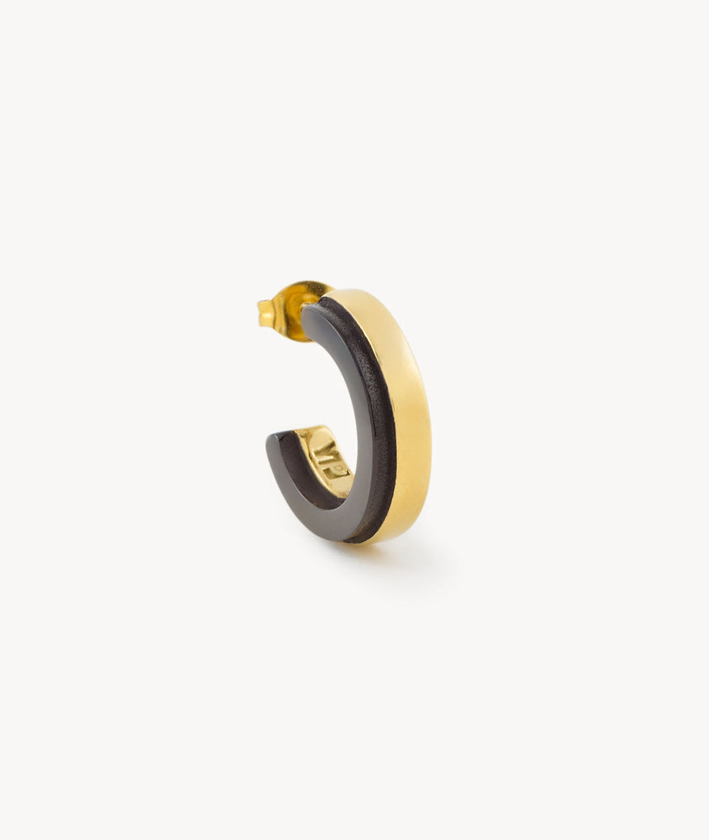 Boucle d'oreille créole bicolore Beau GB