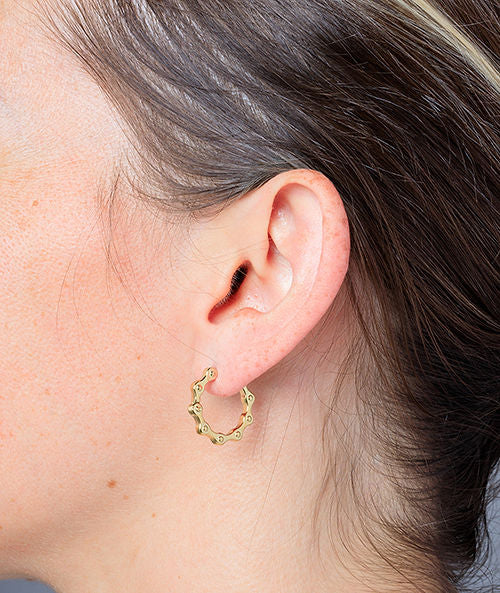 Boucle d'oreille créole dorée Willie G