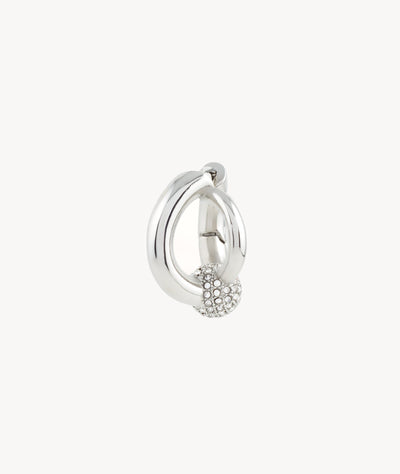 Missie Star S silver hoop earring with zirconium ball - YParis