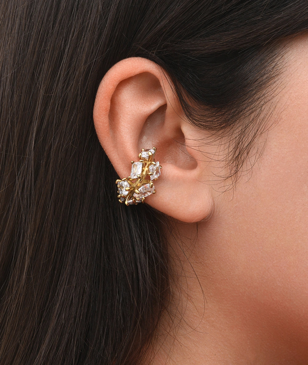 Ear cuff doré pierres JAKI G A