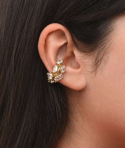 Ear cuff doré pierres JAKI G A - YParis