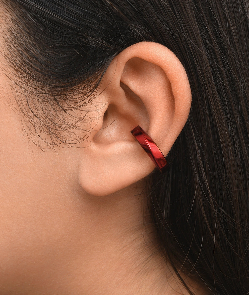 Ear cuff torsadé rouge Honor M R