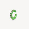 Ear cuff rond vert et zircons roses Abi S SG B