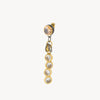 Boucle d'oreille pierre pendante bicolore, Ronya GB