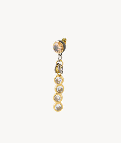 Two-tone stone drop earring, Ronya GB - YParis