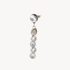Boucle d'oreille pierre pendante bicolore, Ronya BS