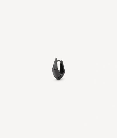 Boucle d'oreille créole géometrique argentée OTO VS - YParis