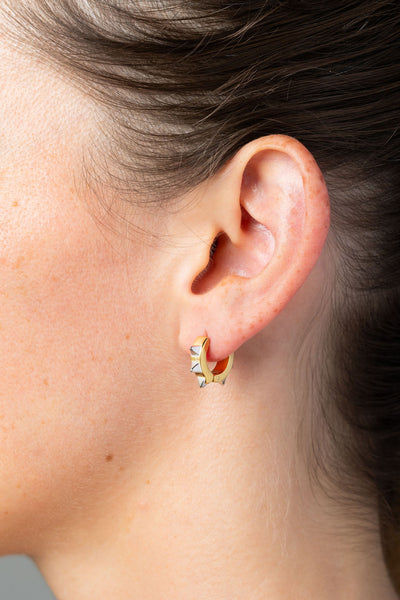 Two-tone Creole spade earring Warren Bi - YParis