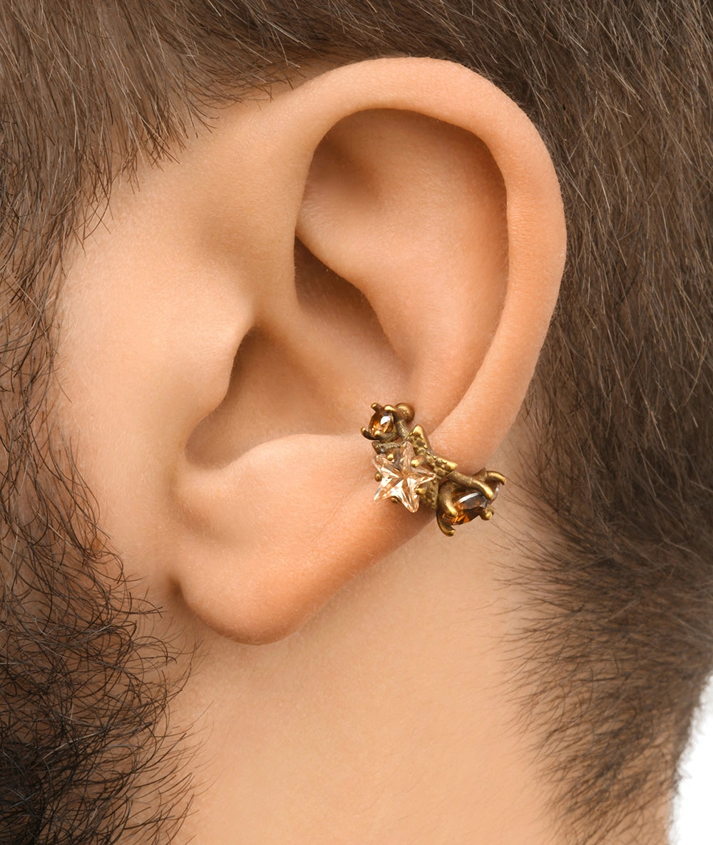 Ear cuff doré et zircons étoile effet vintage KOTORI VG