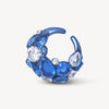 Ear cuff bleu zircons turquoise et blancs Dahlia MB