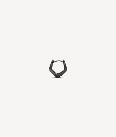 Boucle d'oreille créole géometrique argentée OTO VS - YParis
