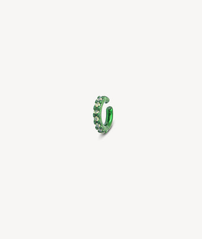 Ear cuff rond vert et zircons verts pomme Abi S SG - YParis
