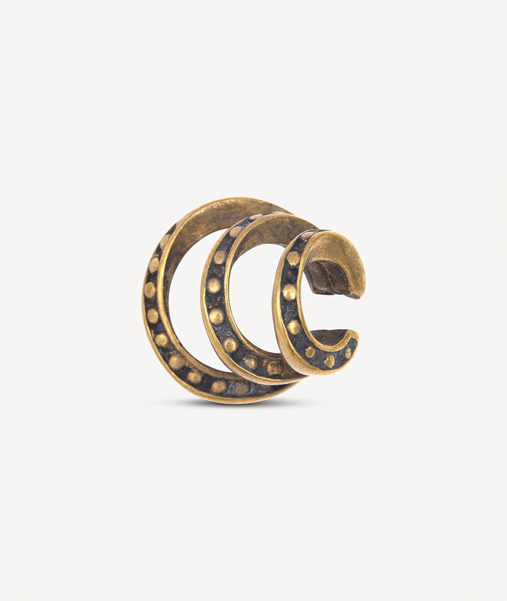Ear cuff triple doré et rivets effet vintage DARK RIDLEY VG