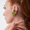 Ear cuff triple vert et zirconiums vert clair YAZ SG