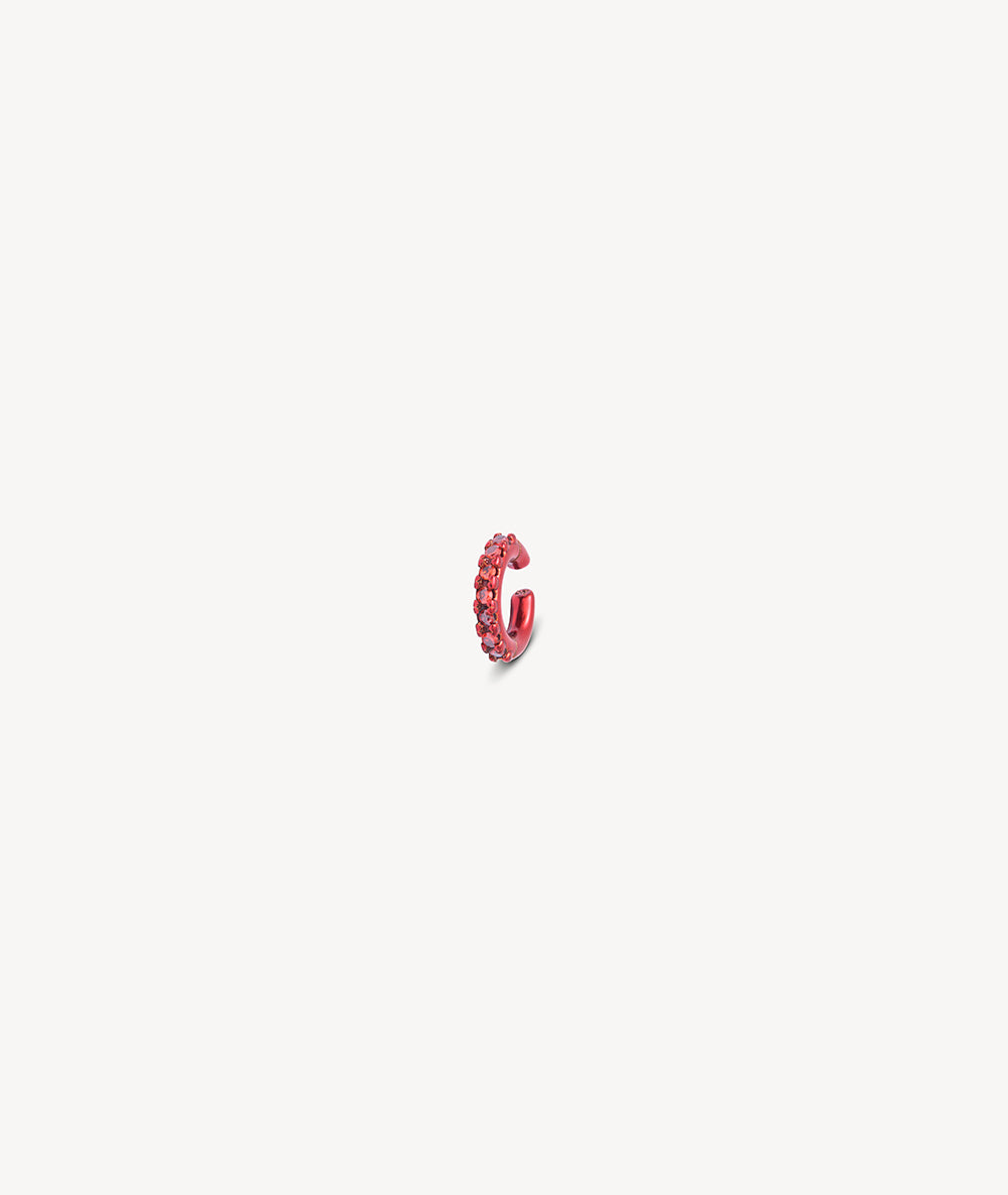 Ear cuff rond rouge zircons rouges Abi S R